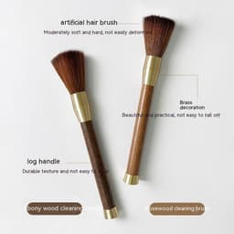 image-Ground Coffee Cleaning Tea Brush Pen Coffee Grinder Cleaning Powder Brush Long Handle