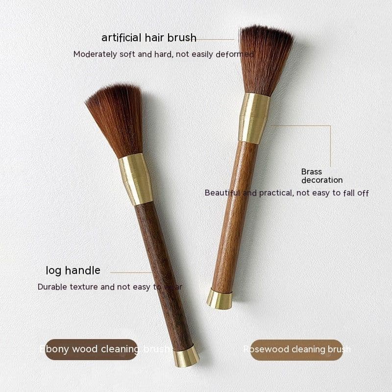 image-Ground Coffee Cleaning Tea Brush Pen Coffee Grinder Cleaning Powder Brush Long Handle