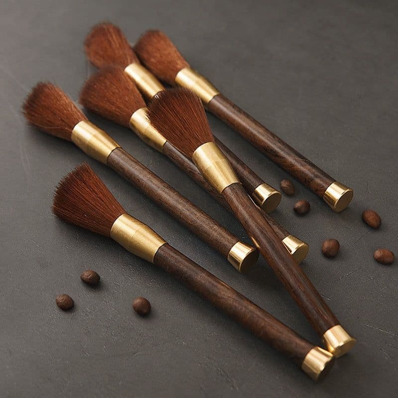 image-Ground Coffee Cleaning Tea Brush Pen Coffee Grinder Cleaning Powder Brush Long Handle