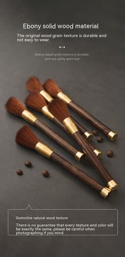 image-Ground Coffee Cleaning Tea Brush Pen Coffee Grinder Cleaning Powder Brush Long Handle