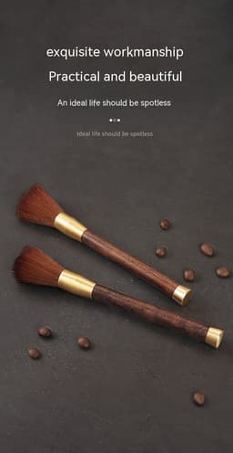 image-Ground Coffee Cleaning Tea Brush Pen Coffee Grinder Cleaning Powder Brush Long Handle