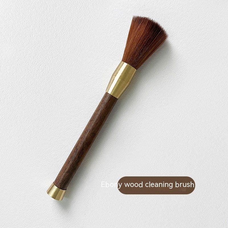 image-Ground Coffee Cleaning Tea Brush Pen Coffee Grinder Cleaning Powder Brush Long Handle