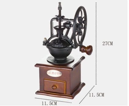 image-Retro Hand Crank Grinder Manual Coffee Grinder