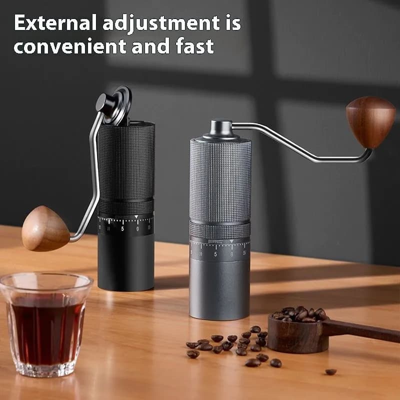 image-External Adjustment Manual Grinding Machine Steel Core Seven-star Household Coffee Grinder Outdoor Portable