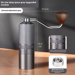 image-External Adjustment Manual Grinding Machine Steel Core Seven-star Household Coffee Grinder Outdoor Portable