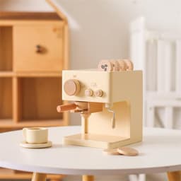 image-Children's Simulation Coffee Machine Suit Baby Wooden Puzzle Early Educational Building Block Toys