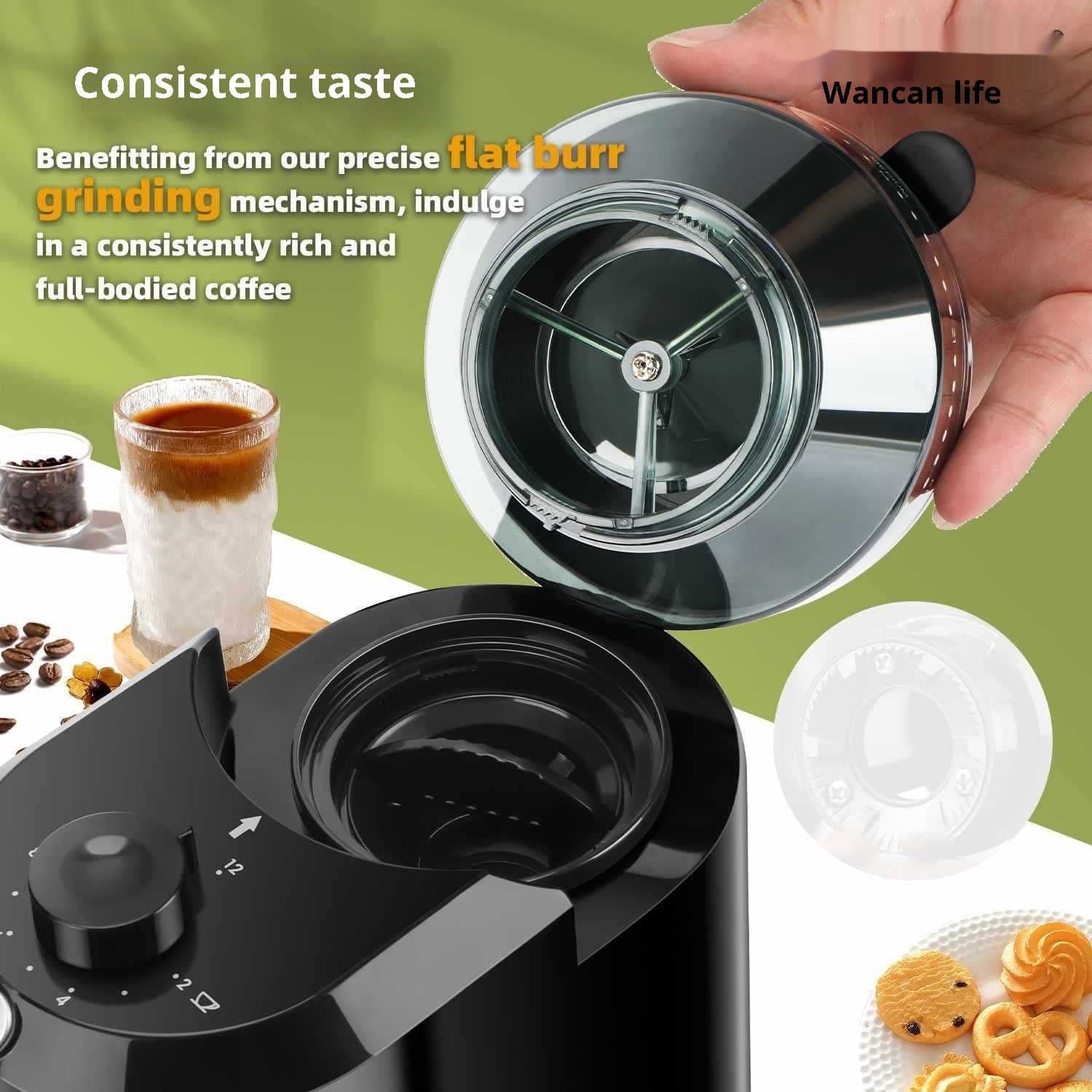 image-Home Use And Commercial Use Coffee Machine Small Freshly Ground Office Grinder