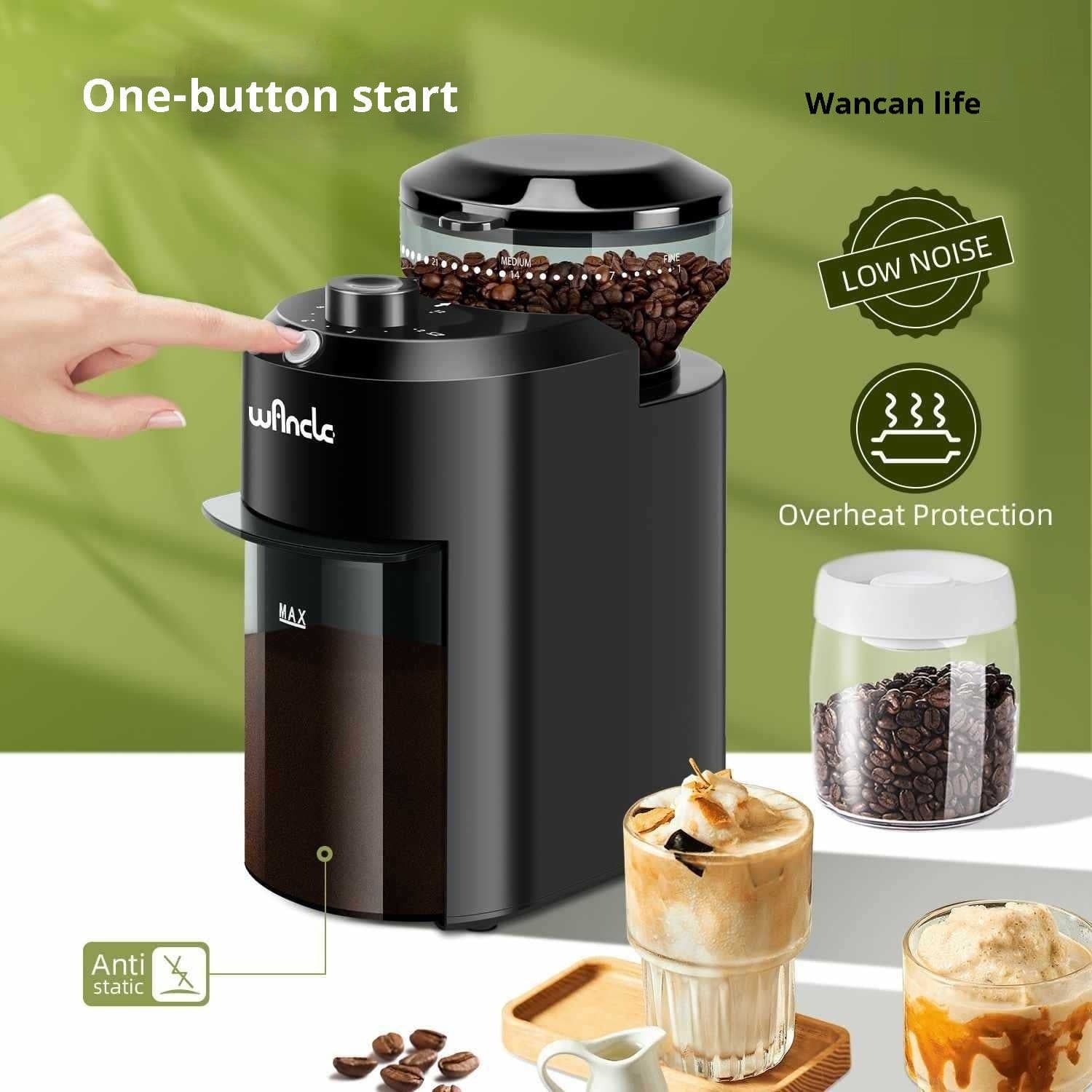 image-Home Use And Commercial Use Coffee Machine Small Freshly Ground Office Grinder