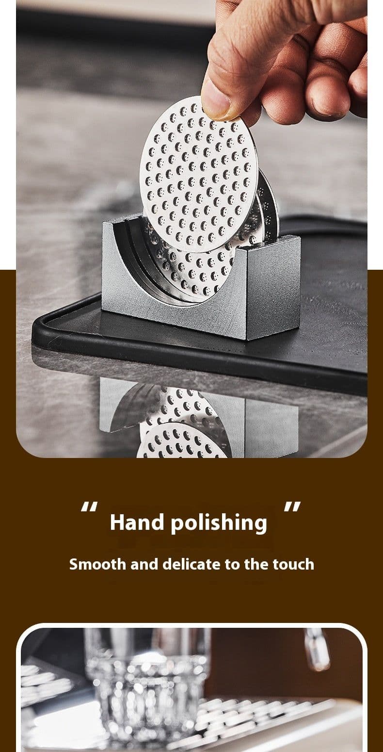 image-Italian Coffee Machine Powder Bowl Water Distribution Mesh Strainer Handle Extraction