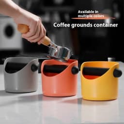 image-Round Small Knock Grounds Slot Coffee Machine Dedicated Waste Container