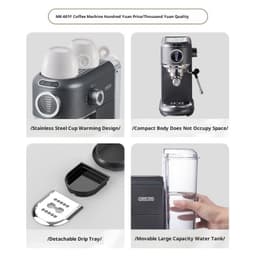 image-Coffee Machine Espresso Household Small Full & Semi Automatic Steam Frothed Milk All-in-one Machine