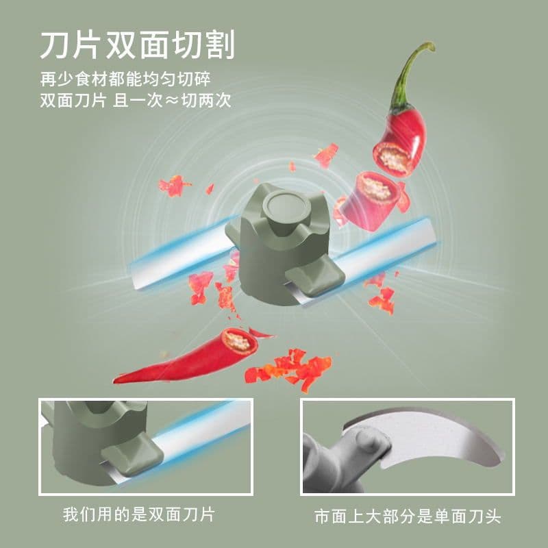 image-Garlic Masher - Turquoise Stainless Steel Manual