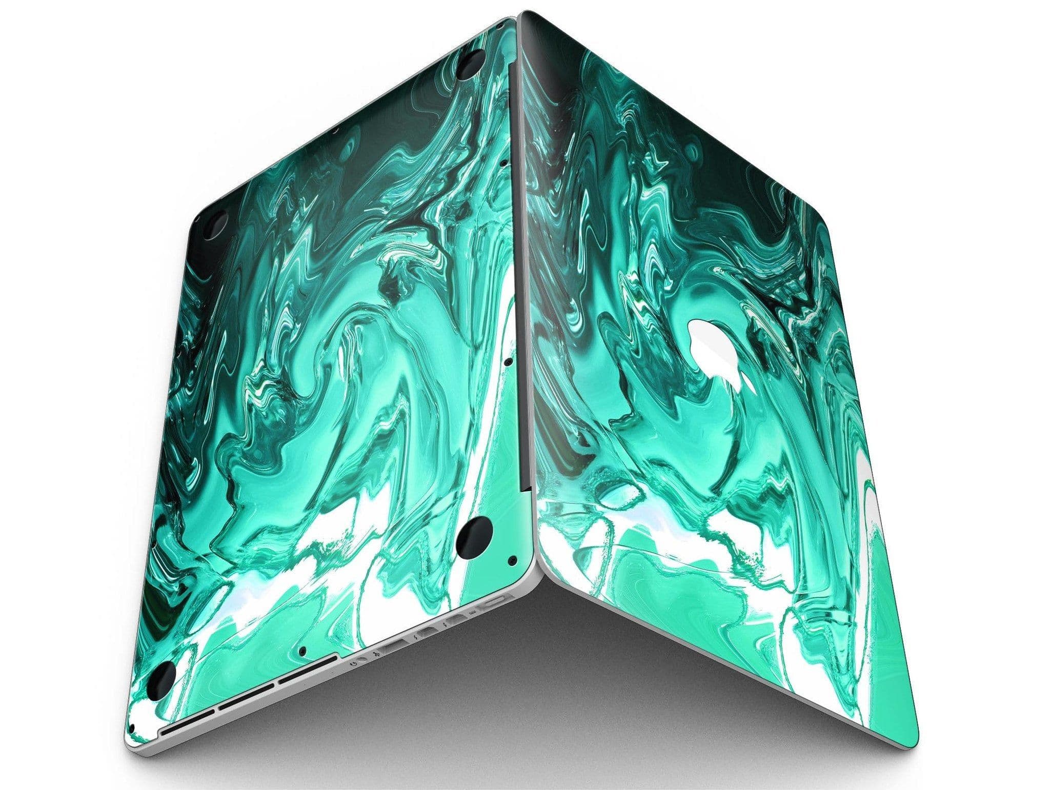 image-Bright Trendy Green Color Swirled - MacBook Pro with Retina Display