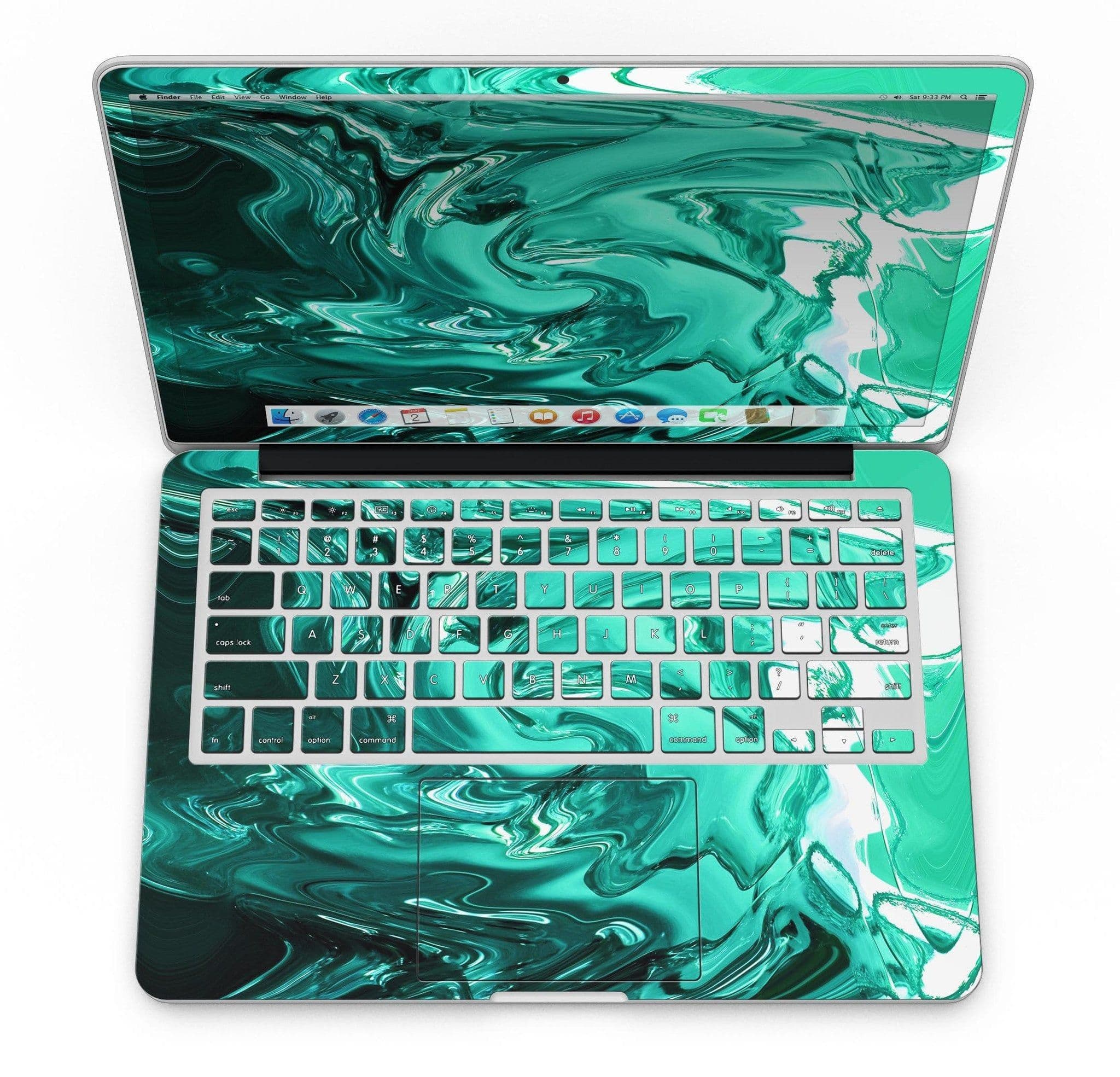 image-Bright Trendy Green Color Swirled - MacBook Pro with Retina Display