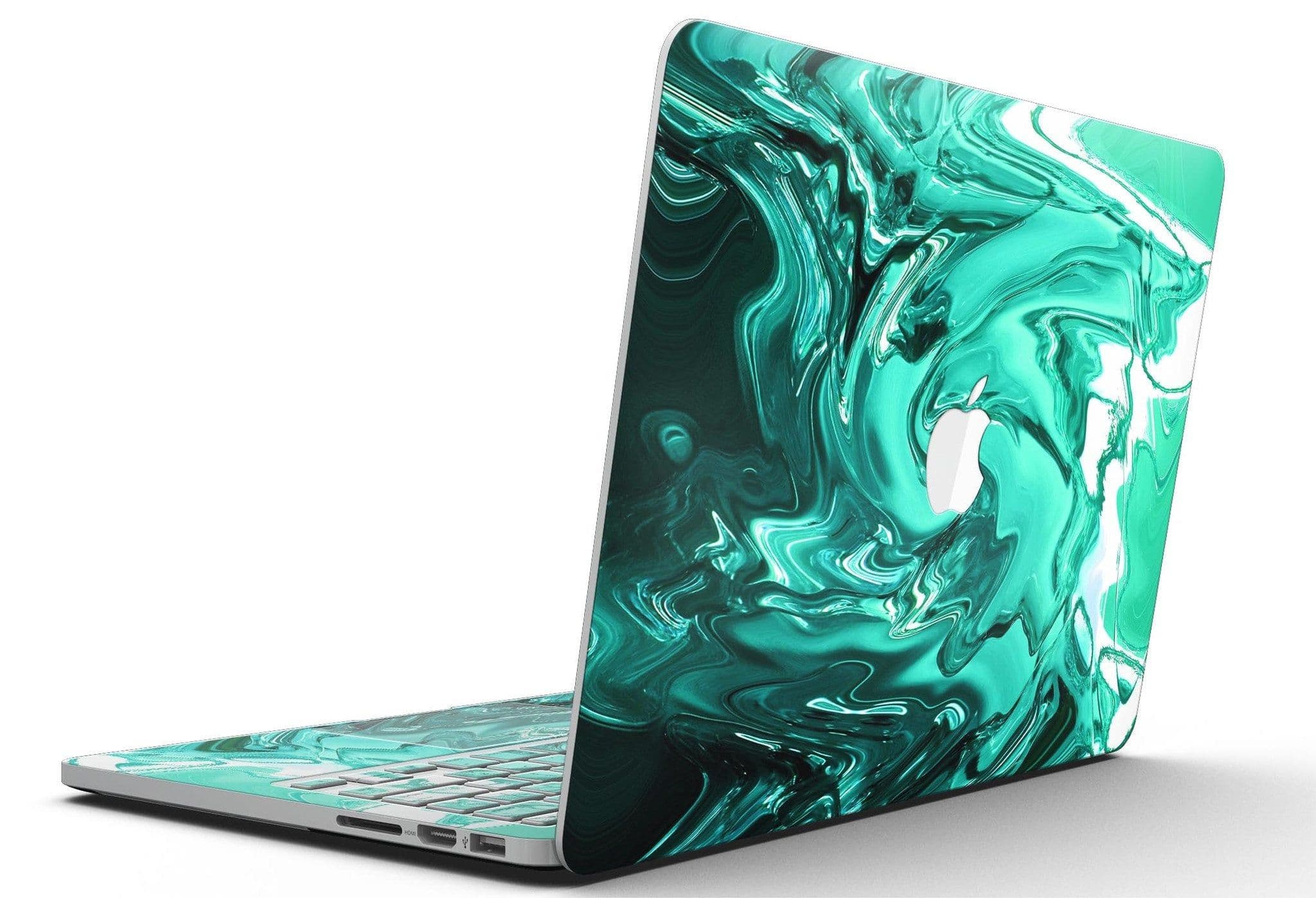 image-Bright Trendy Green Color Swirled - MacBook Pro with Retina Display