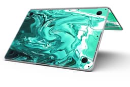 image-Bright Trendy Green Color Swirled - MacBook Pro with Retina Display