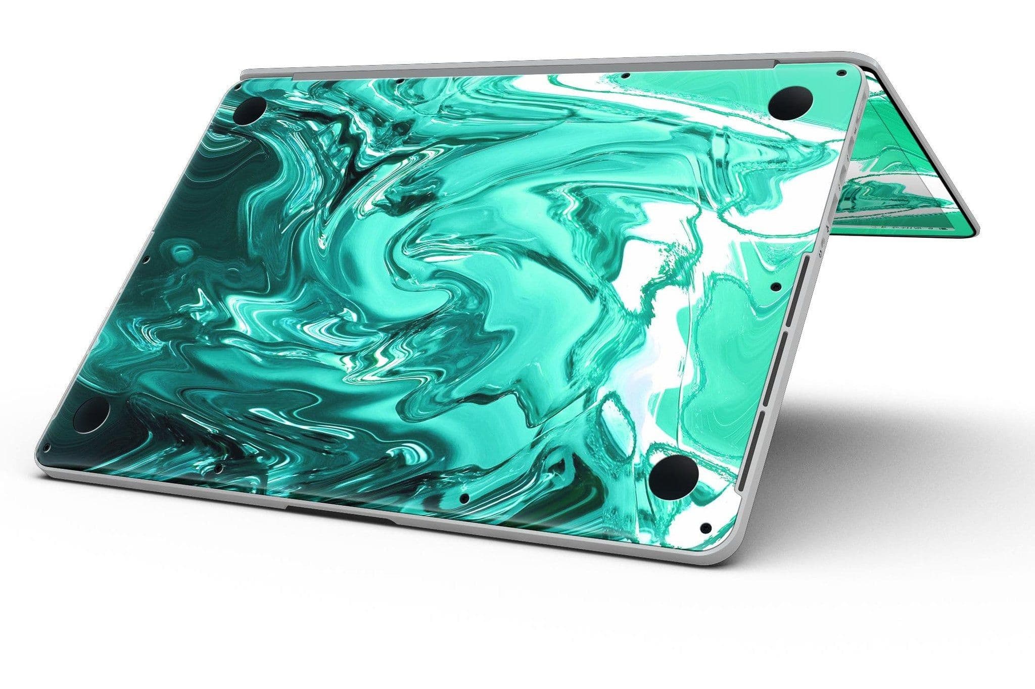 image-Bright Trendy Green Color Swirled - MacBook Pro with Retina Display