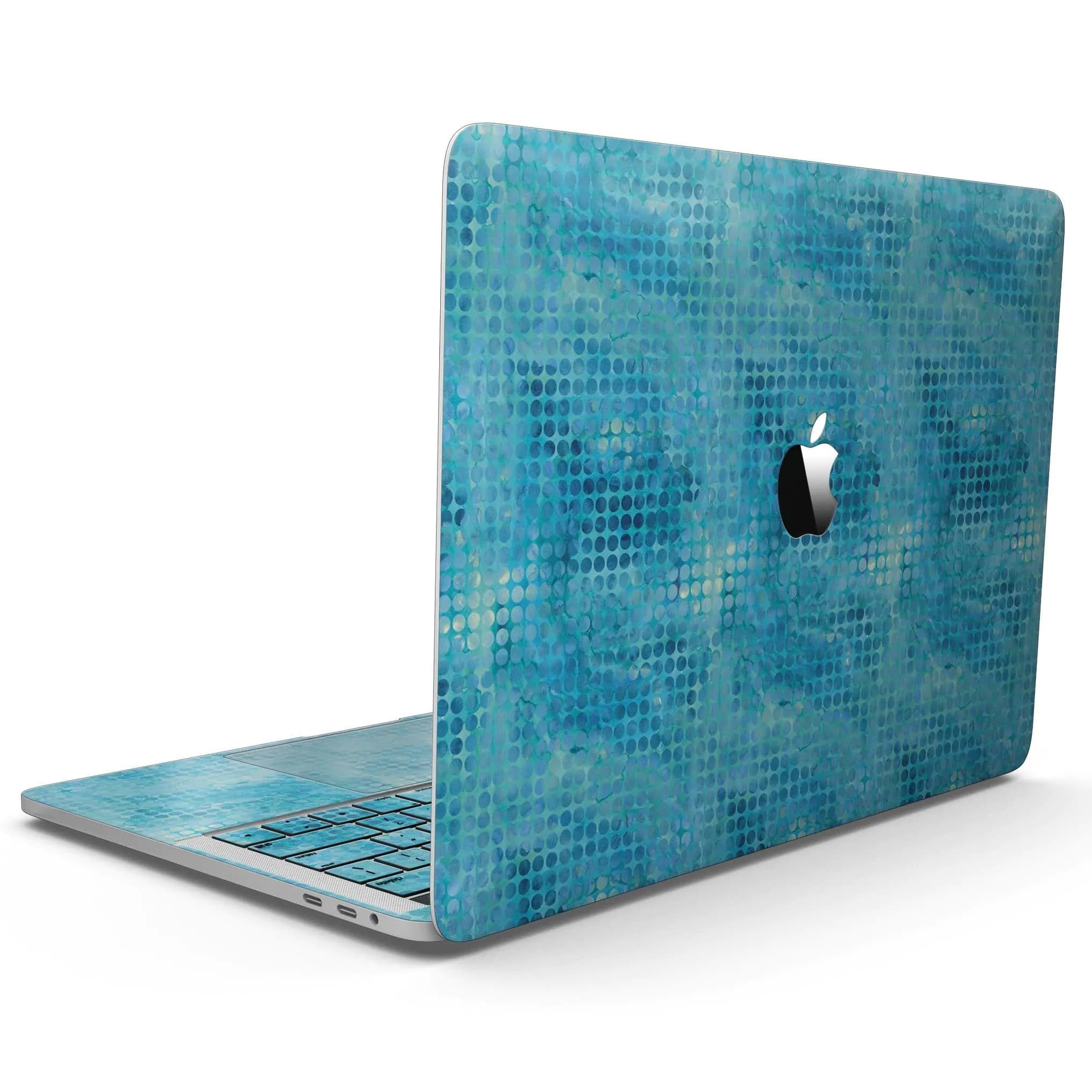 image-Blue Watercolor Polka Dots - MacBook Pro with Touch Bar Skin Kit