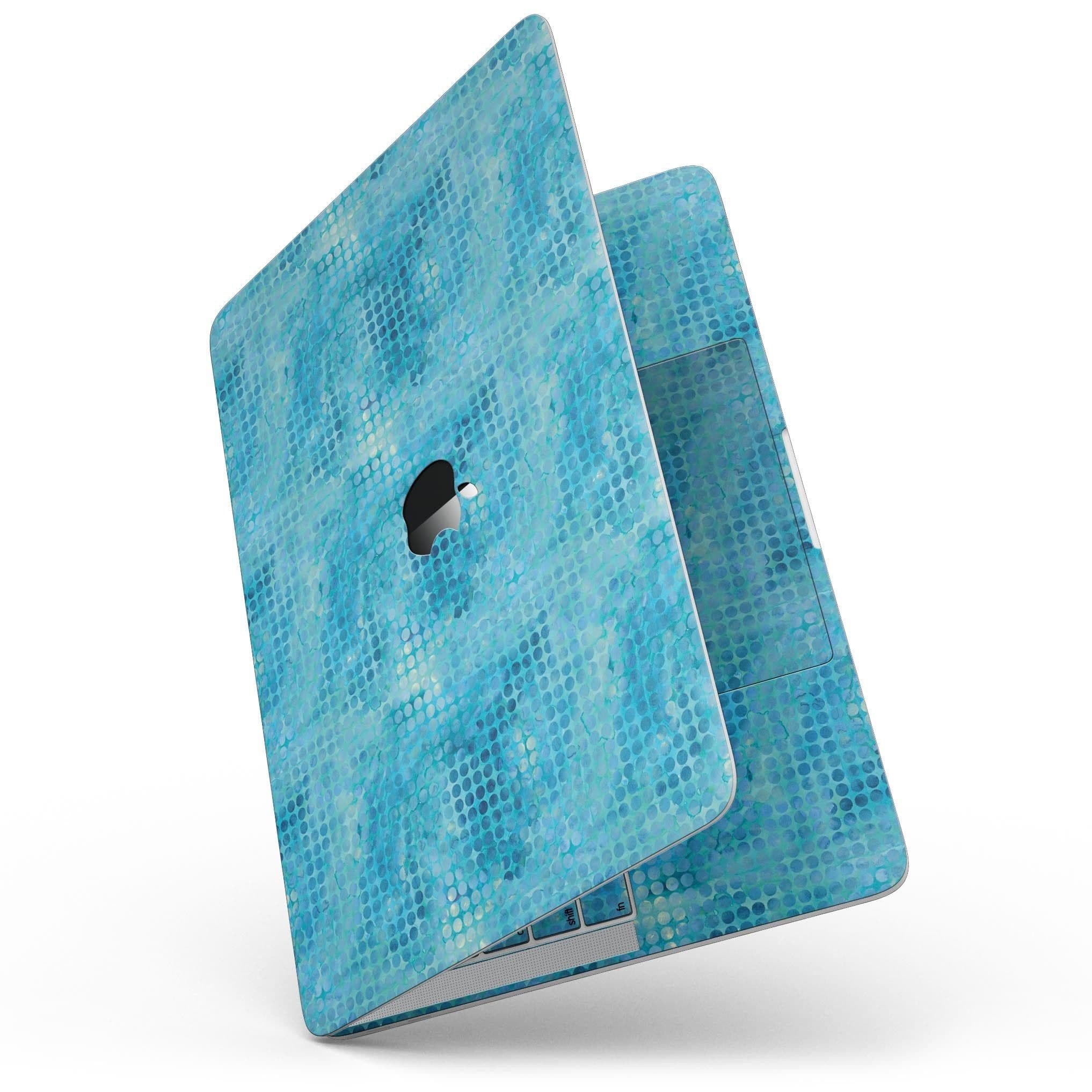 image-Blue Watercolor Polka Dots - MacBook Pro with Touch Bar Skin Kit