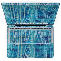 image-Blue Watercolor Woodgrain - MacBook Pro with Touch Bar Skin Kit