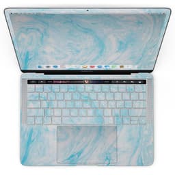 image-Blue Textured Marble - MacBook Pro with Touch Bar Skin Kit