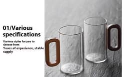 image-Household Borosilicate Glass Smoky Gray Water Cup