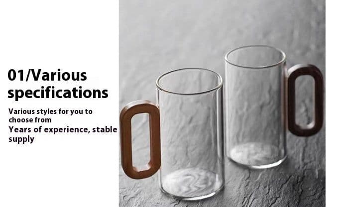 image-Household Borosilicate Glass Smoky Gray Water Cup