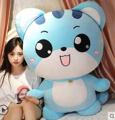 image-Plush Cat Doll - Yellow 80cm Toy