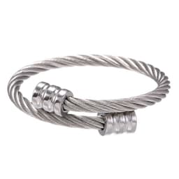 image-Stainless Steel Roman Letter Bracelet - Men's 4mm