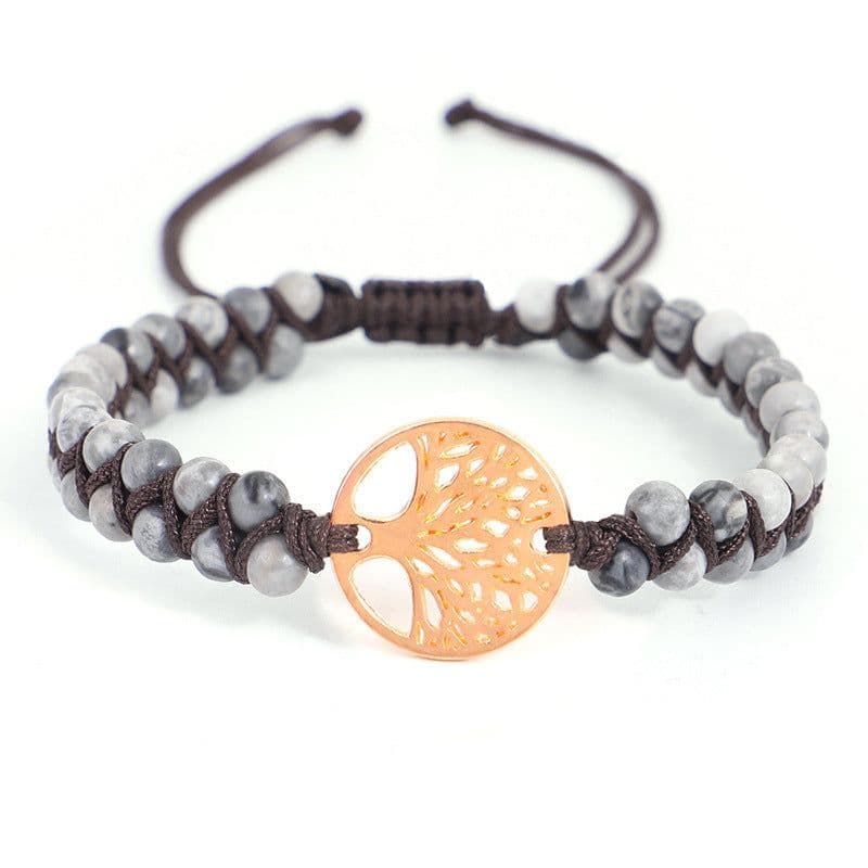 image-Woven Twine Double Tree of Life Yoga Bracelet