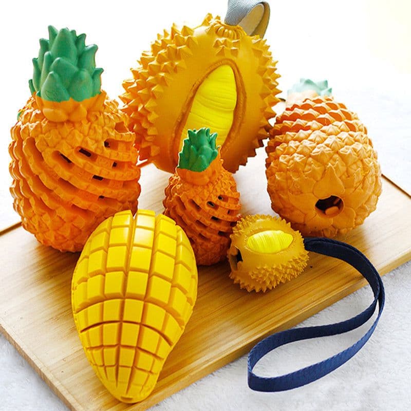 image-Funny Fruits Shape Dog Toy Pet Teeth Clean Molar Teeth Chew Bite Pet Toys Pets Products Gift