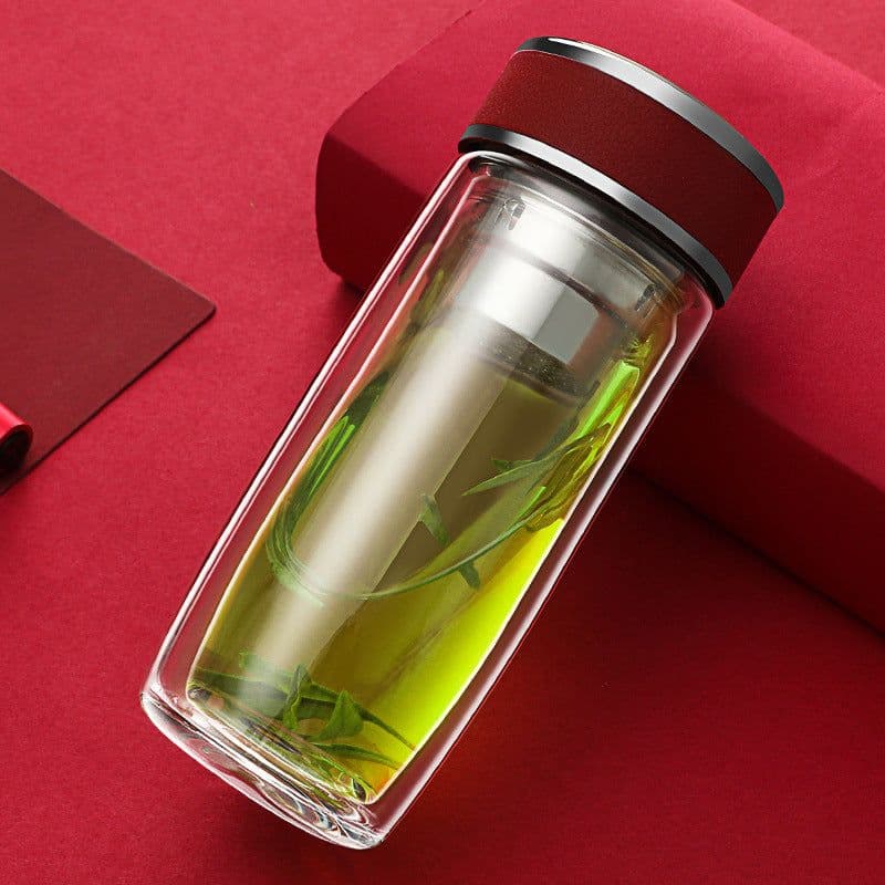 image-Cup Thickened Glass Water Cup Double-Layer Glass Custom Creative Transparent