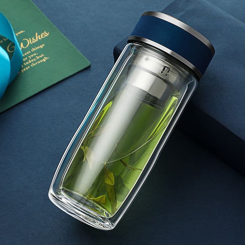 image-Cup Thickened Glass Water Cup Double-Layer Glass Custom Creative Transparent