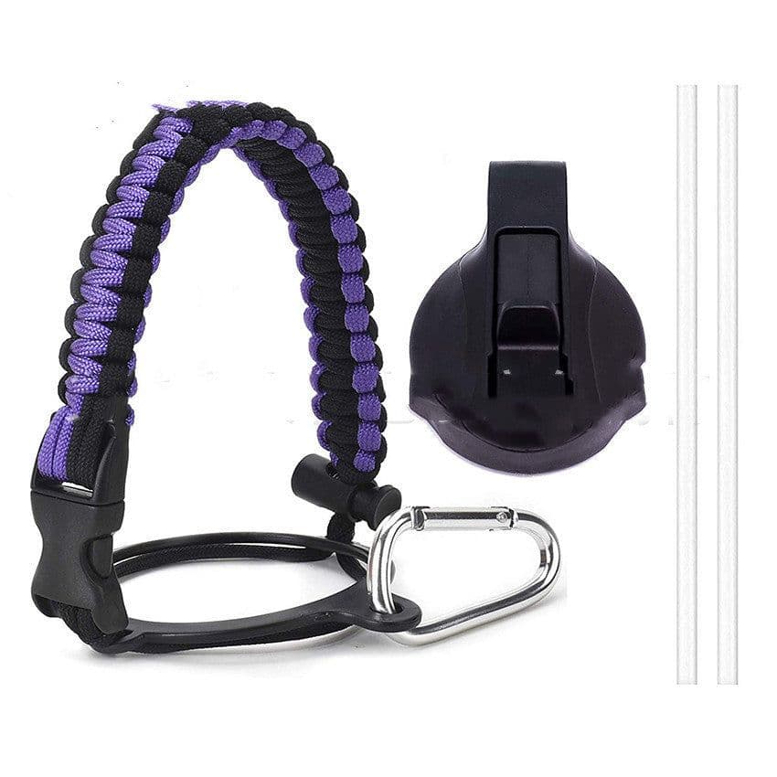 image-Woven Water Cup With Cup Handle, Outdoor Cup With Handle And Rope Set