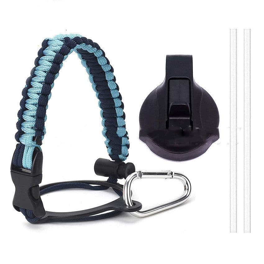 image-Woven Water Cup With Cup Handle, Outdoor Cup With Handle And Rope Set