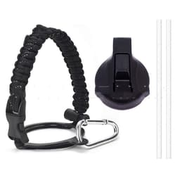 image-Woven Water Cup With Cup Handle, Outdoor Cup With Handle And Rope Set