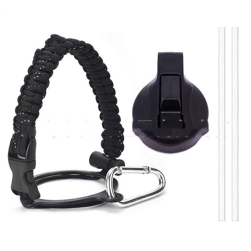 image-Woven Water Cup With Cup Handle, Outdoor Cup With Handle And Rope Set
