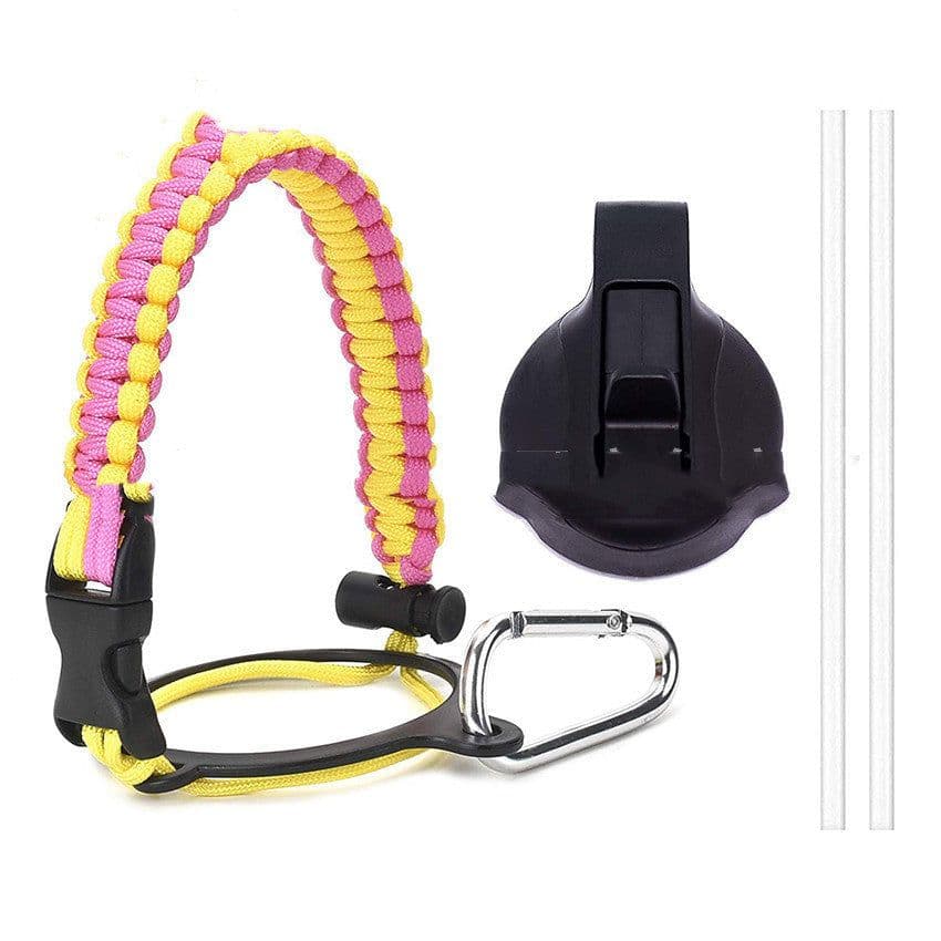 image-Woven Water Cup With Cup Handle, Outdoor Cup With Handle And Rope Set