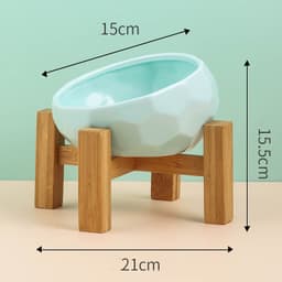 image-Pet Supplies Bowl Ceramic Cat Bowl Dog Bowl Oblique Mouth
