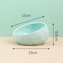 image-Pet Supplies Bowl Ceramic Cat Bowl Dog Bowl Oblique Mouth