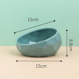 image-Pet Supplies Bowl Ceramic Cat Bowl Dog Bowl Oblique Mouth