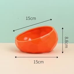 image-Pet Supplies Bowl Ceramic Cat Bowl Dog Bowl Oblique Mouth