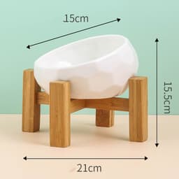 image-Pet Supplies Bowl Ceramic Cat Bowl Dog Bowl Oblique Mouth