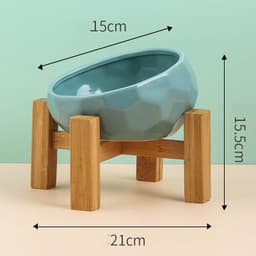 image-Pet Supplies Bowl Ceramic Cat Bowl Dog Bowl Oblique Mouth