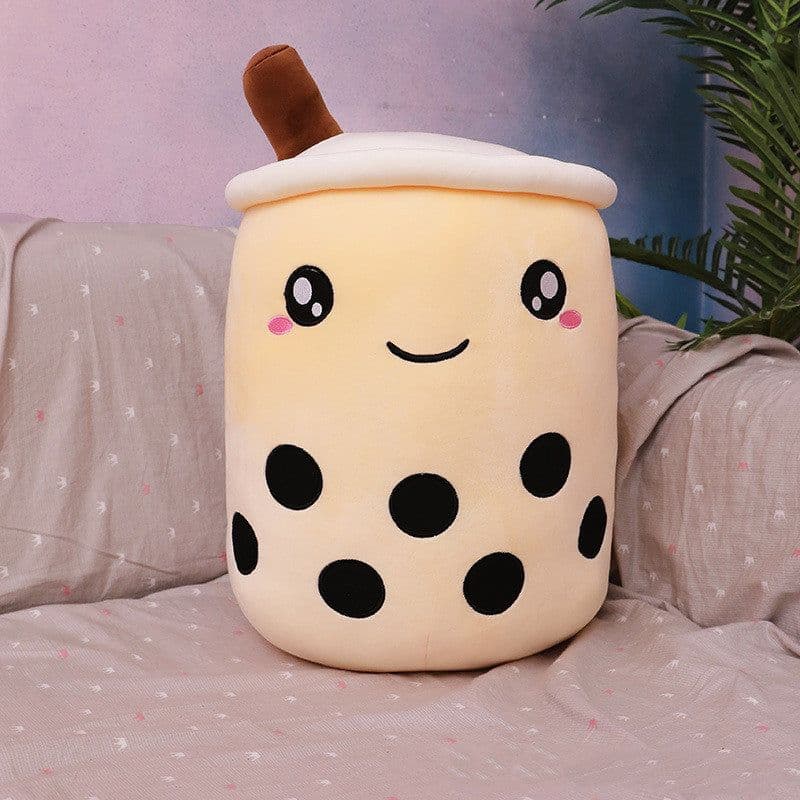 image-Cute Fruit Drink Plush Stuffed Soft Strawberry Milk Tea Plush Boba Tea Cup Toy Bubble Tea Pillow Cushion Kids Gift