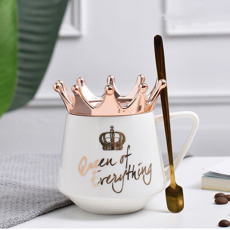 image-PinkGirl Heart Ceramic Cup Nordic Couple Water Cup Coffee Cup With Lid Spoon
