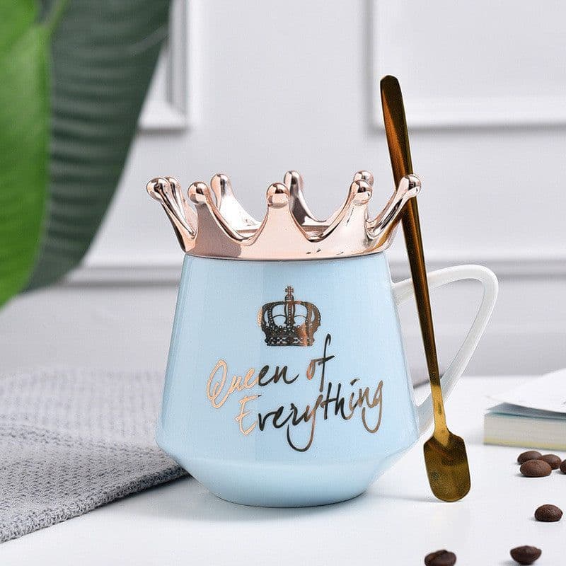 image-PinkGirl Heart Ceramic Cup Nordic Couple Water Cup Coffee Cup With Lid Spoon