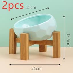 image-Pet Supplies Bowl Ceramic Cat Bowl Dog Bowl Oblique Mouth