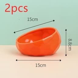 image-Pet Supplies Bowl Ceramic Cat Bowl Dog Bowl Oblique Mouth