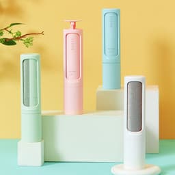 image-2-1 Reusable Pet Hair Remover Brush Lint Roller Portable Effective Self Cleaning Tool for Cat Dog Fur Hair Dust Removal Brush